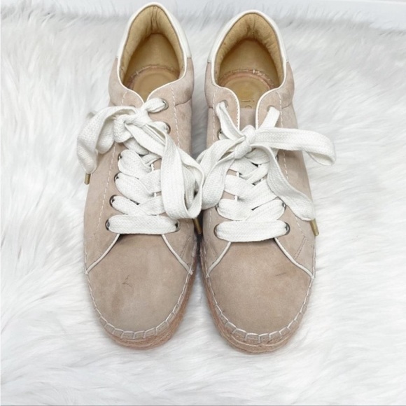 Joie Dabna Suede Platform Espadrille Sneaker Size 39 Blush Pink Low Top - Picture 3 of 10